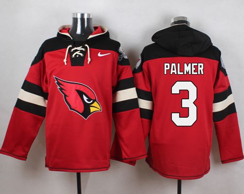 Nike Cardinals #3 Carson Palmer Red Player Pullover NFL Hoodie - Click Image to Close